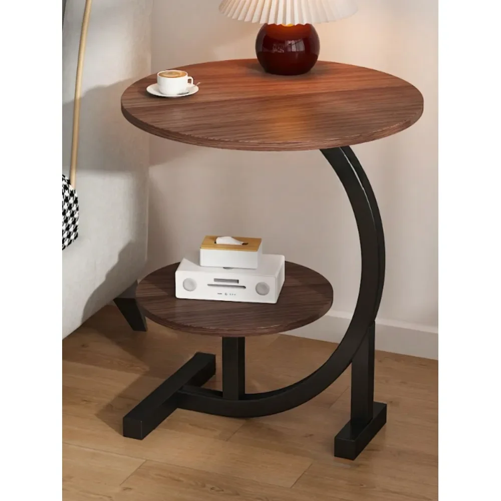 

Приставной столик круглый, С-образный прикроватный столик для дивана, кровати, маленький прикроватный столик в стиле Mid-Century Modern, тумбочка для гостиной