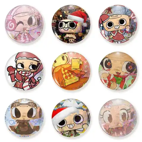 shelly xmas skin Tinplate Brooch  Figure Icon Badge Handmade Brooches for Backpack Clothes Decoration