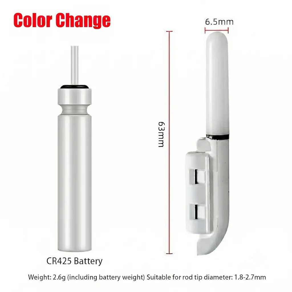 1PC Night Fishing Electronic Rod LED Light Stick Luminous Glow Waterproof Rock Fishing Float Tackle Accessories CR425 Battery view 6