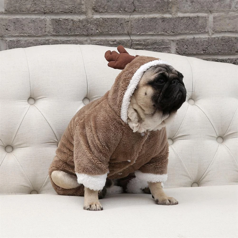 

Dog Sweater Elk Cotton Coat Winter Products for Pets Thicken Outfits Large Dogs