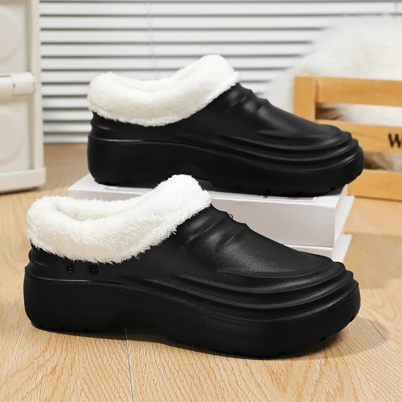 Frauen Hausschuhe Warme Tragen Komfortable Outdoor Hohe Qualität Plüsch Luxus Gepolsterte Designer Pelz Männer Winter Schuhe Chunky Sole Marke