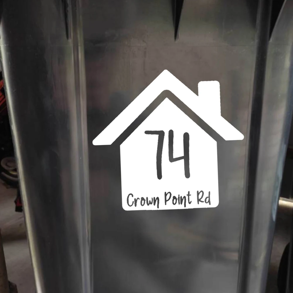 

3Pcs Custom Wheelie Bin Number Vinyl Stickers DIY House Number Street Name Address Wall Sticker Rubbish Trash Bin Decal