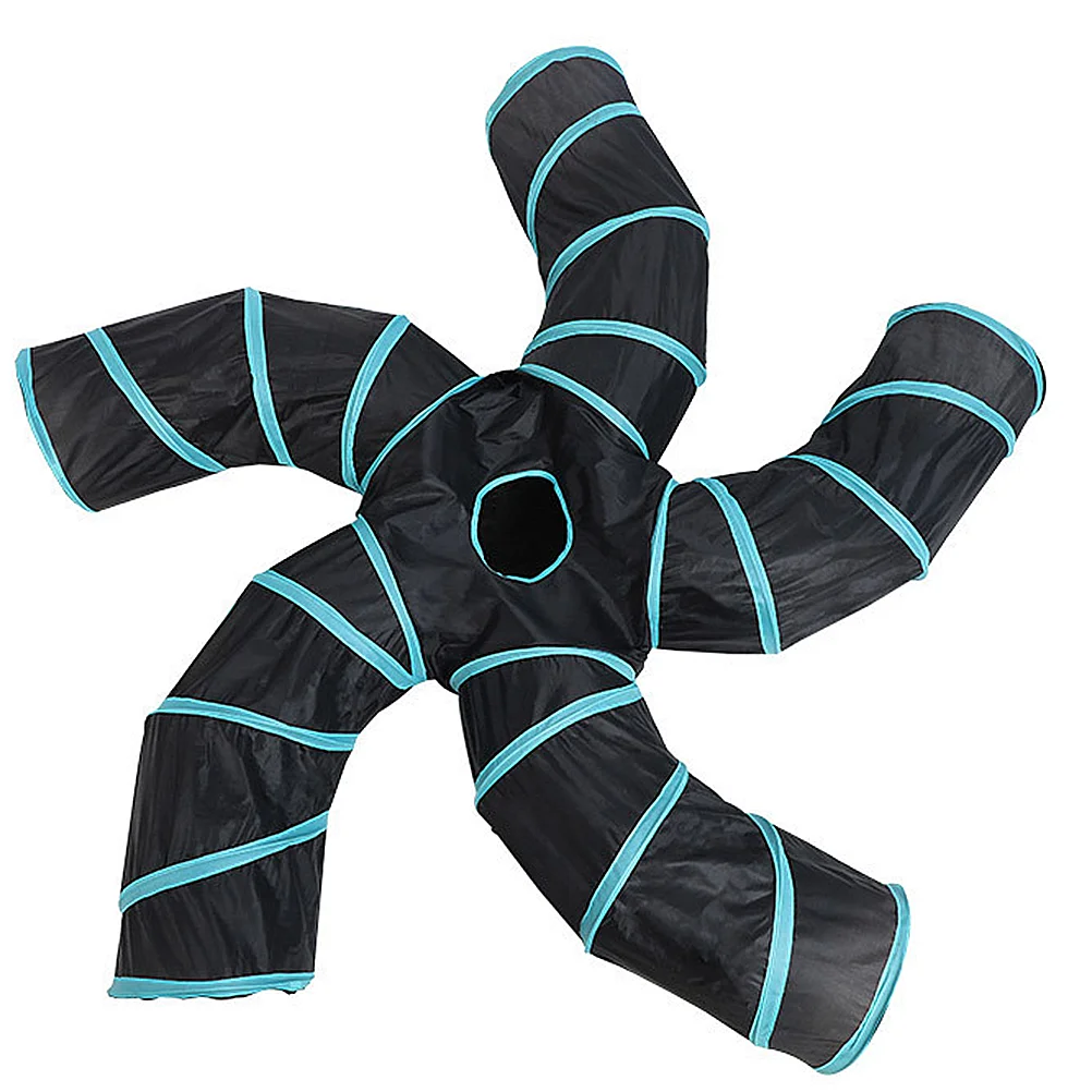 

Foldable Cat Tunnel Toy 5 Ways Cat Playing Tunnel Interactive Tube Toys S Shaped Tunnel Educational Game Tunnel