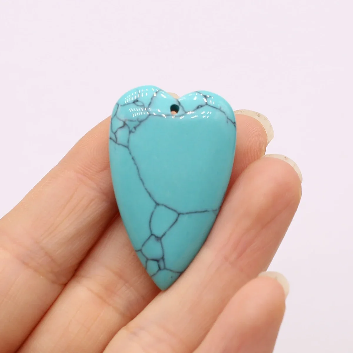 1pc 25x40mm Heart Crystal Pendant Natural Stone Rose Quartz Charms for Jewelry Making Supplies DIY Necklace Earrings Accessories