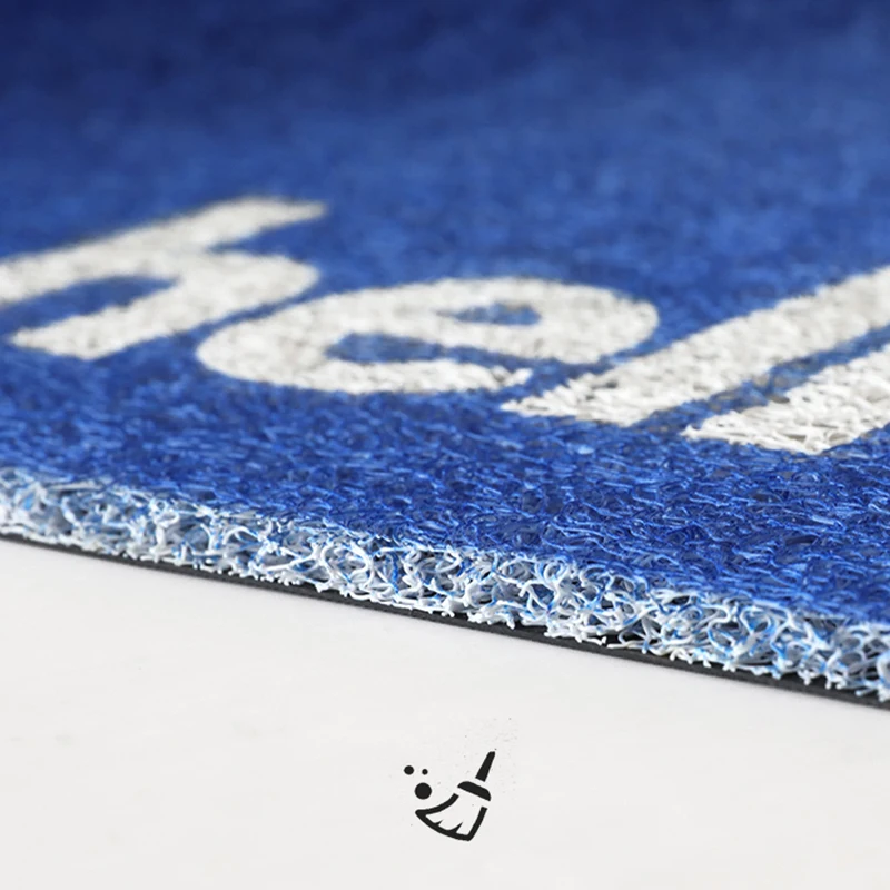 Creative Design Door Mat Carpet PVC Anti-slip  Silk Loop Can Be Cut  Home  Carpet Small Size Entrance Door Mat