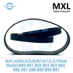 MXL Timing Belt Number Of Teeth B80 B81 B82 B83 B84 B85 B86 B87 B88 B89 B90 B91 Width 3-19mm Toothed Drive Transmission Belt