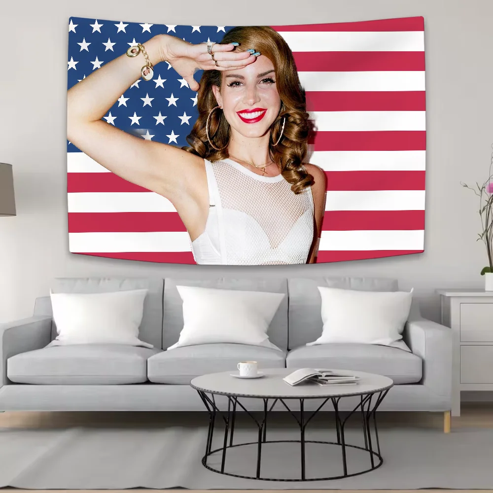 L-Lana Del Rey المغني نسيج الديكور غرفة نوم عنبر خلفية القماش عطلة المنزل حفلة غرفة المعيشة نادي القماش