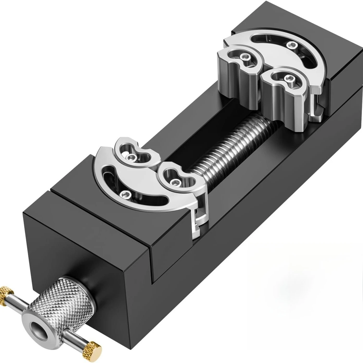 

Mini Vise Clamp, Smart Fractal Press Heavy Duty Self-Adjusting Aviation Grade