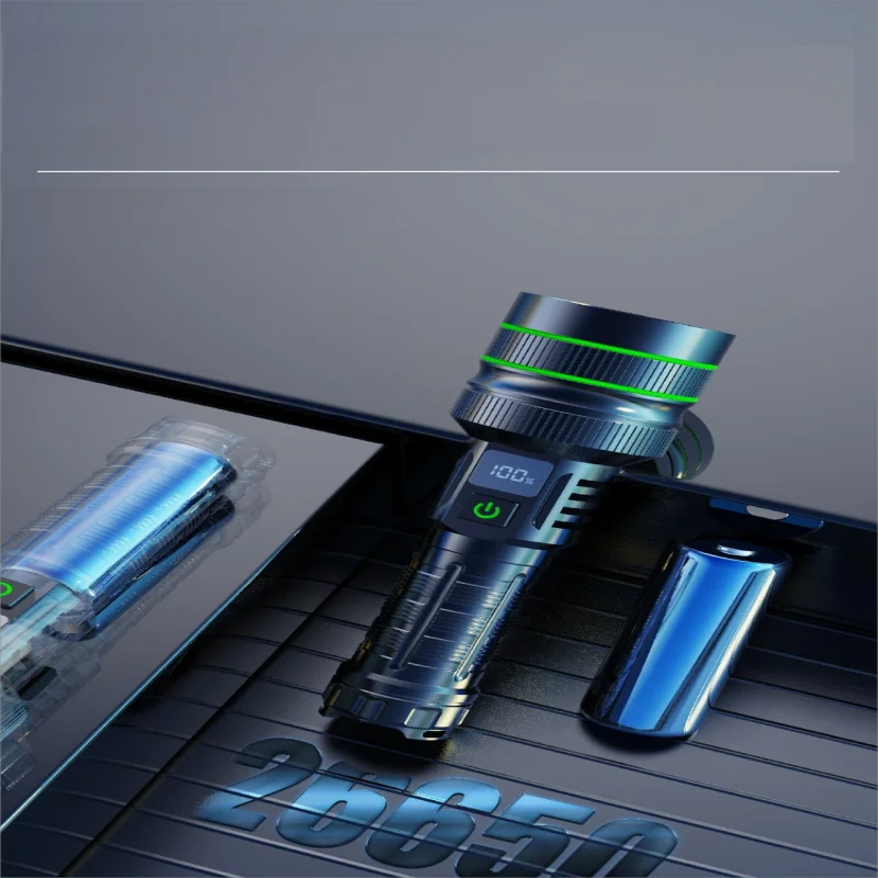 Professional Zoomable LED Flashlight - High-Lumen 26650 Tactical Torch for Outdoor Adventures