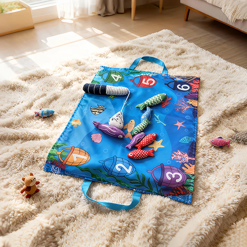 ألعاب قماش تعليمية للرضع لتعزيز التركيز والتطوير المعرفي والهدئة والتنظيم وأنشطة الصيد الممتعة.