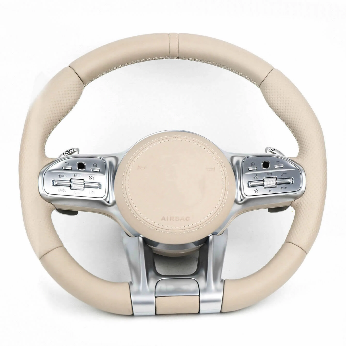 2019 AM-G Model Cream Color Steering Wheels For All Mercedes Benz Models A C E S CLS CLA GLA GLE GLS GL ML Class 2010+