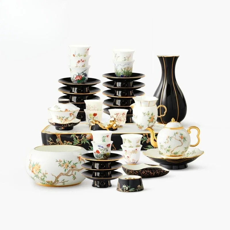 39 heads December Kung Fu tea set, trendy Kung Fu tea set, household Chinese style