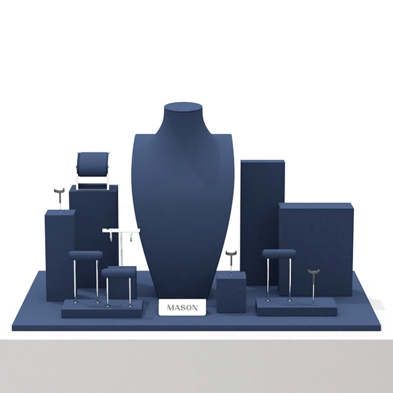custom.Professional Jewelry Display Stand Luxury Jewelry Display Props Custom Jewelry Stand Display Set