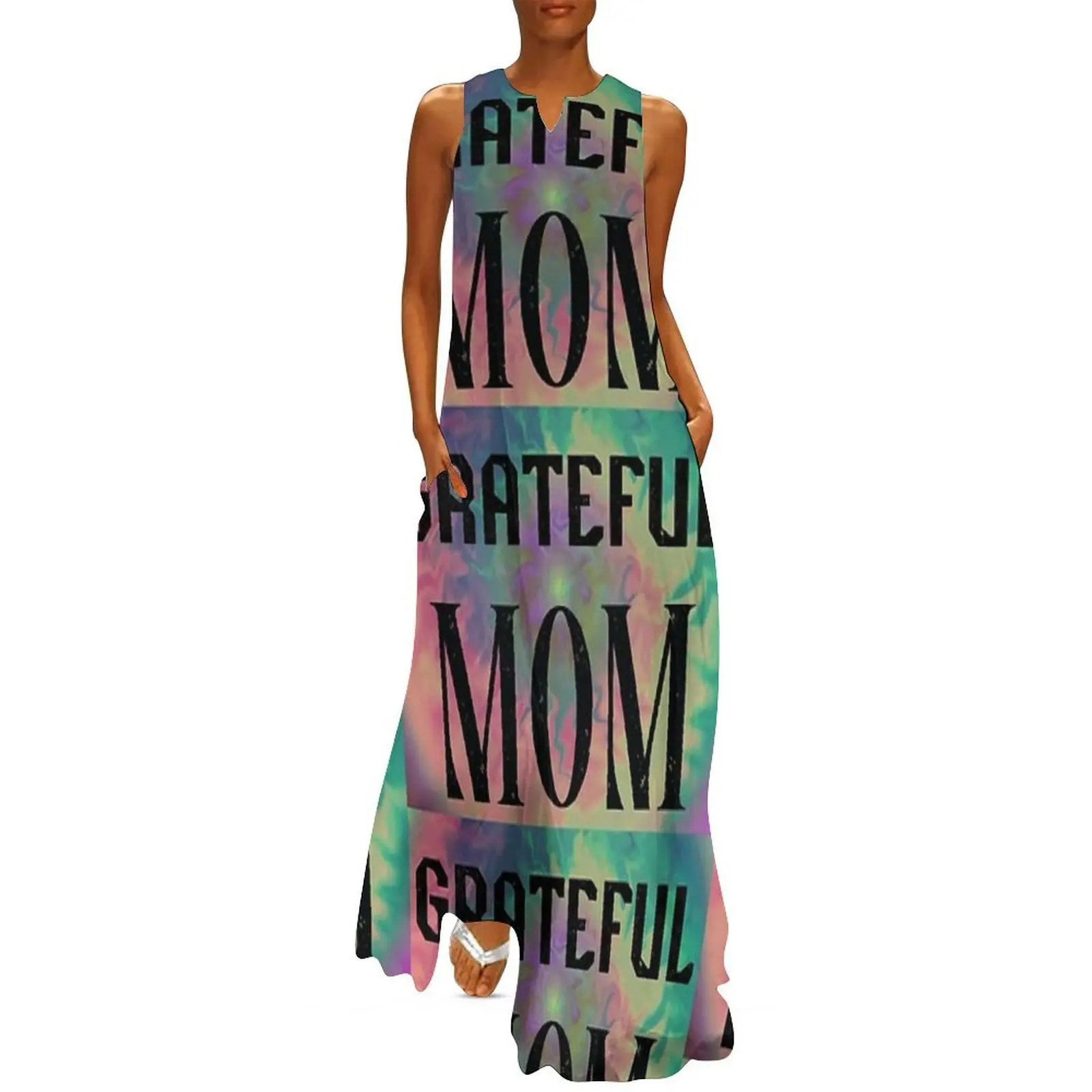 

Grateful Mom Pastel tie dye Long Dress elegant guest wedding dress summer dress for women 2025 luxury dresses