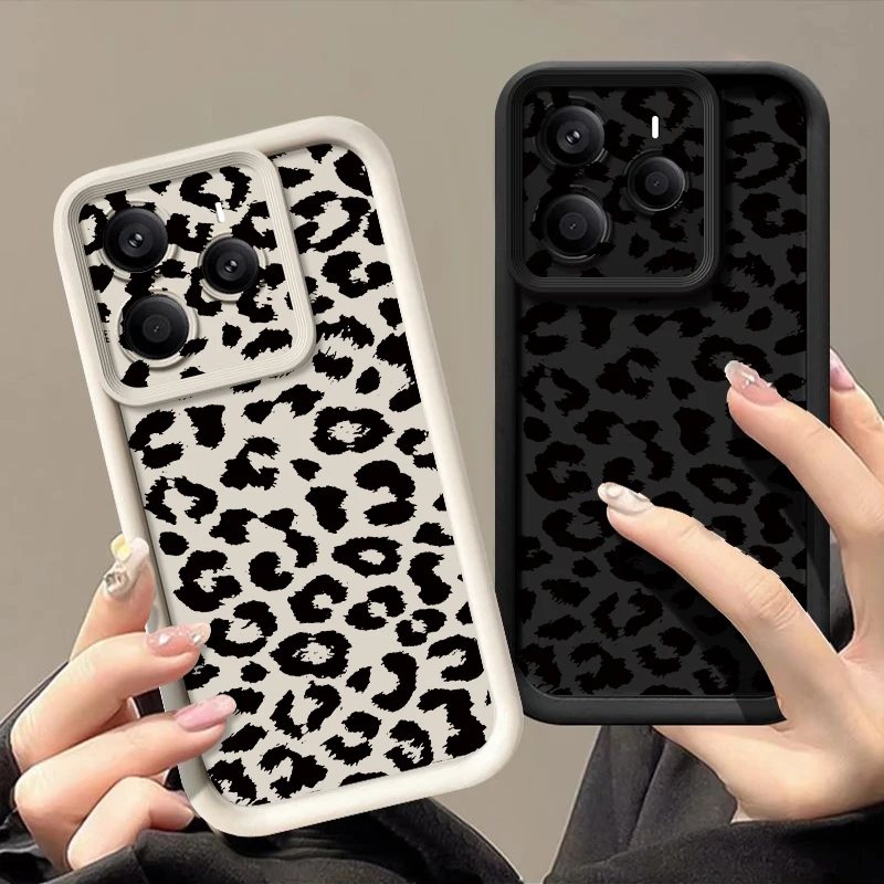ليوبارد طباعة نمط لينة جراب هاتف ل Xiaomi Poco X7 X6 F6 X5 Pro ل Poco M6 برو C65 للصدمات غطاء سيليكون من البولي يوريثان Fundas