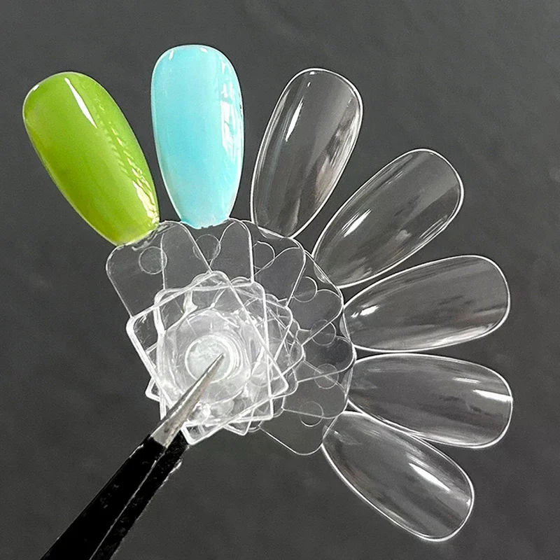 24PCS Polnischen Farbkarte Magnetische Falsche Nagel Spitze Display Klare Farbe Karte Polnischen Gel Stand Bord Nagel Palette Nagel kleber Praxis