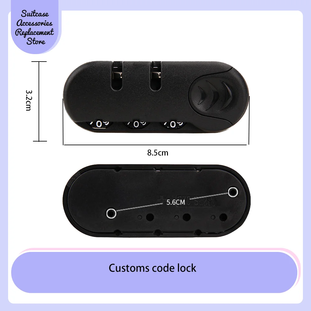 Manufacturers direct supply of luggage accessories, fixed lock rod luggage lock, luggage side fixed lock anti-theft rod luggage