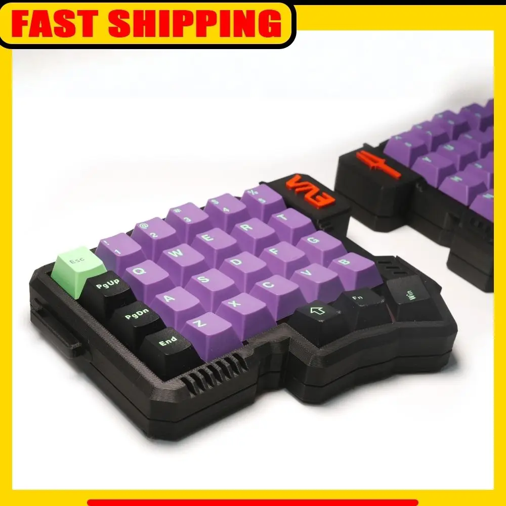 

Silakka54 Разделенная клавиатура Проводная эргономичная клавиатура на заказ Регулируемая наклонная поддержка Поддержка Qmk/Сплит-клавиатура с фланцем