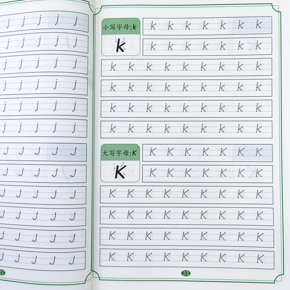 kids English Alphabet Copybook handwriting book learning abc Letters Standardized Writing Training for Kids baby learning toy