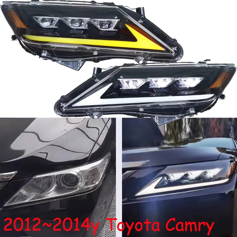 car bupmer head light for Toyota Camry headlight Aurion daytime light LED 2012~2014y car accessories DRL fog for camry headlamp