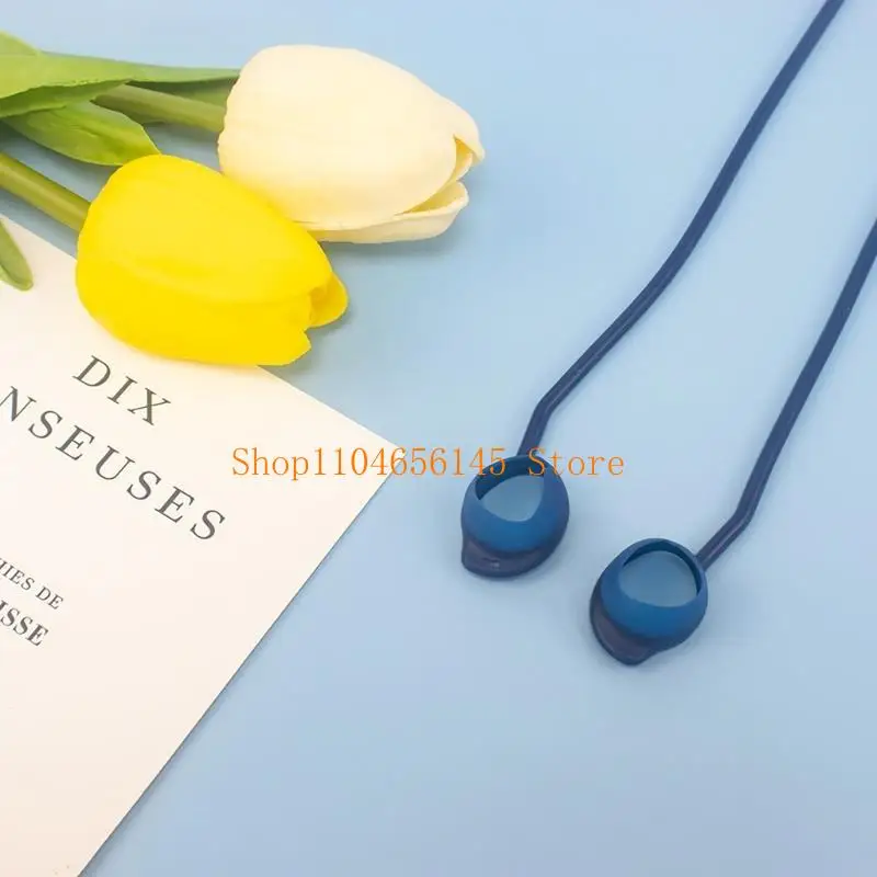 5asd مكافحة خسر سماعات الأذن حبل سماعة سيليكون الرقبة حزام الحبل لبراعم FE #1