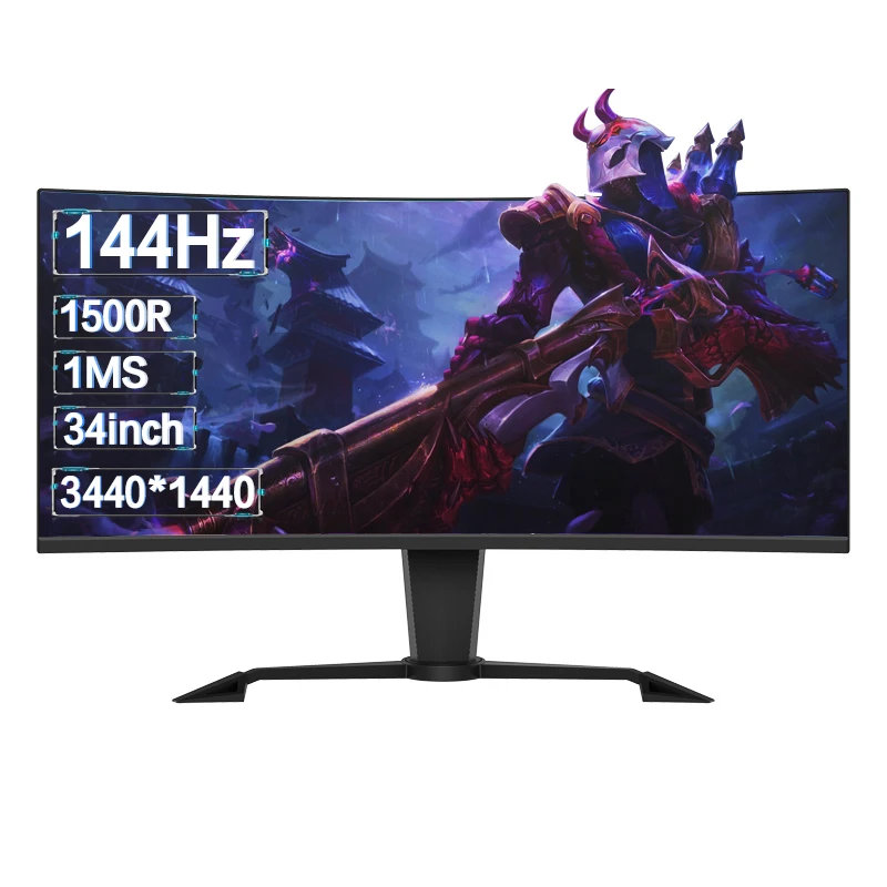 Hot sale 34 inch 4K 144hz Gaming monit 1ms Curved R1500 Frameless Gaming monit Computer