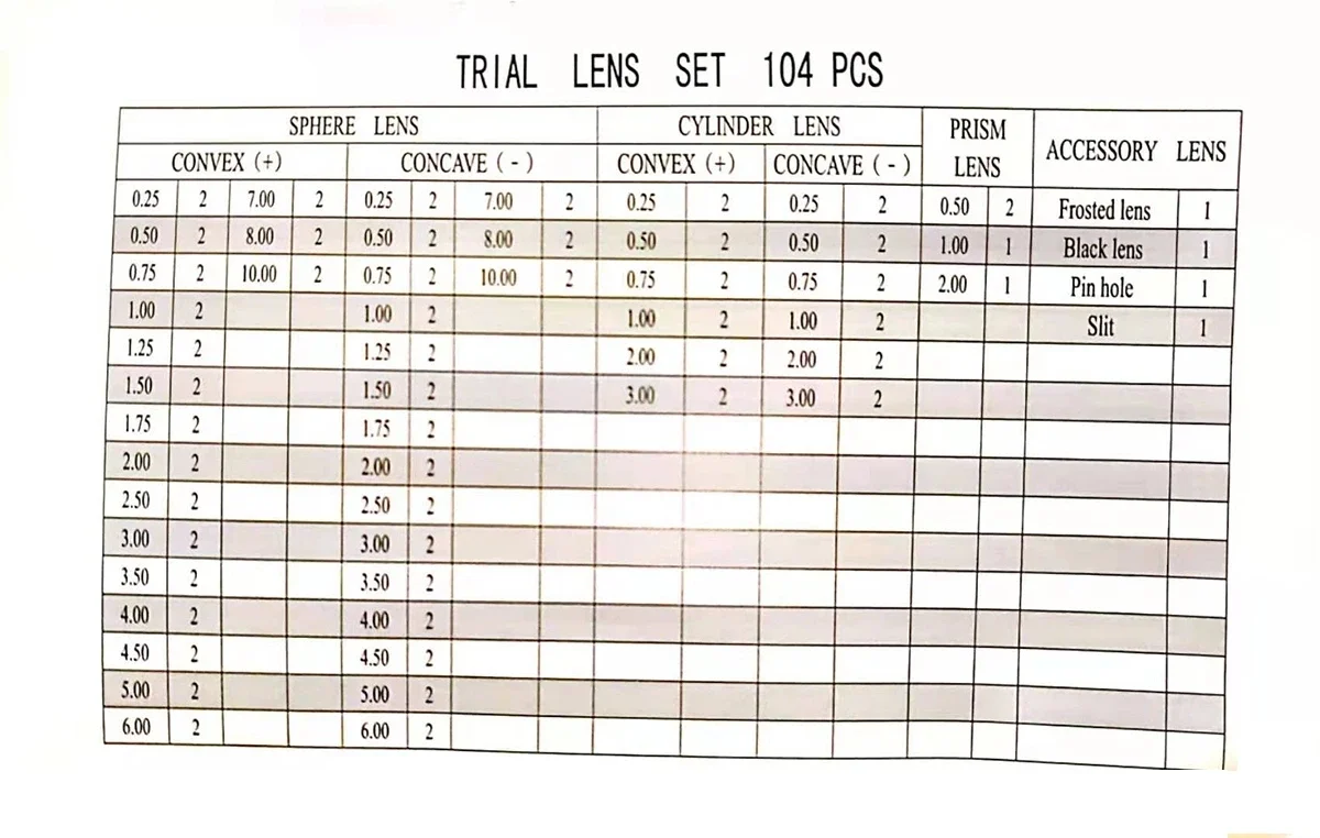 JSL-104 China Ophthalmic Optometry Metal Rings Trial Lens Set with Good Price