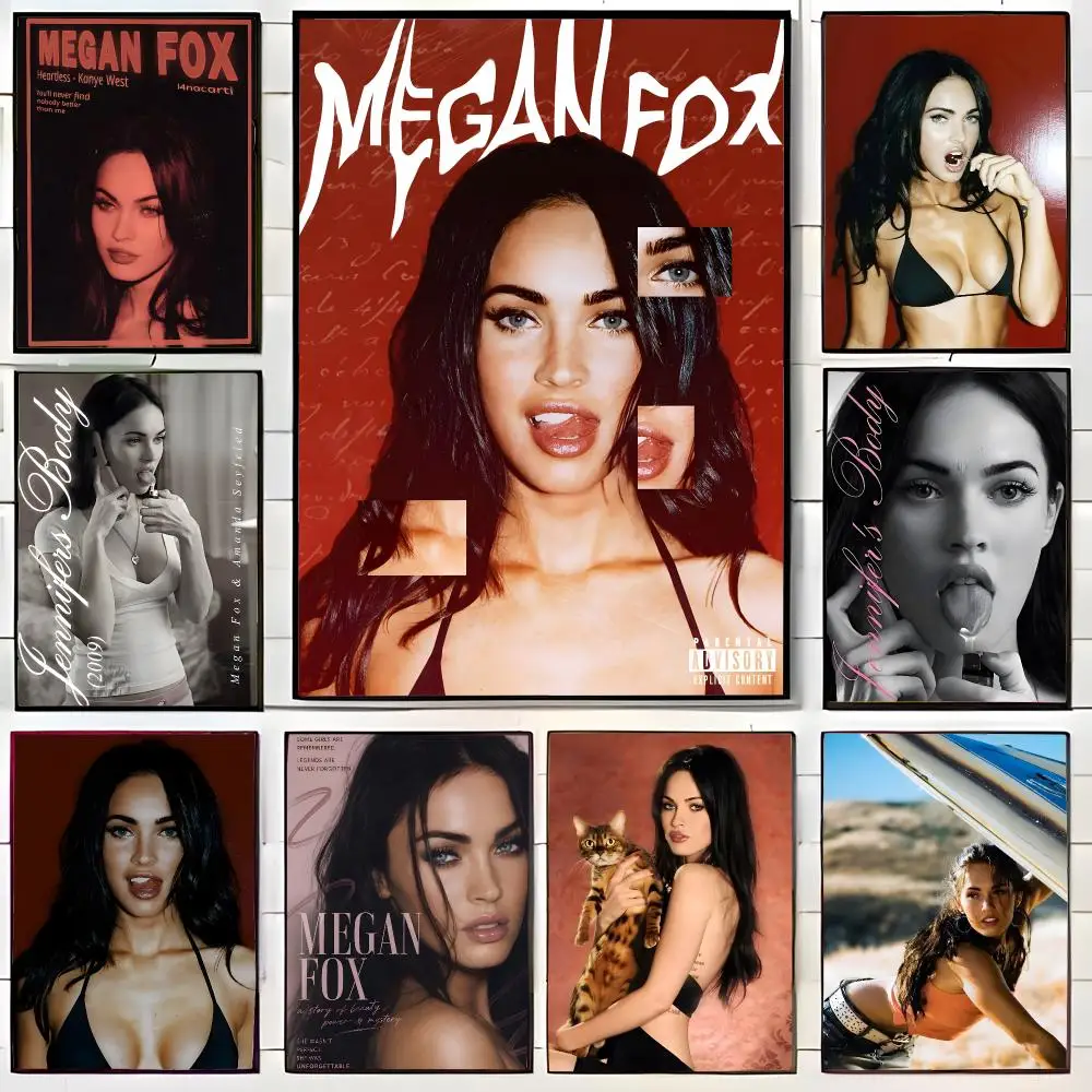 striking actress M-Megan Fox Poster Wall Art Print Decorative Mural Home Decor Gift Unframed