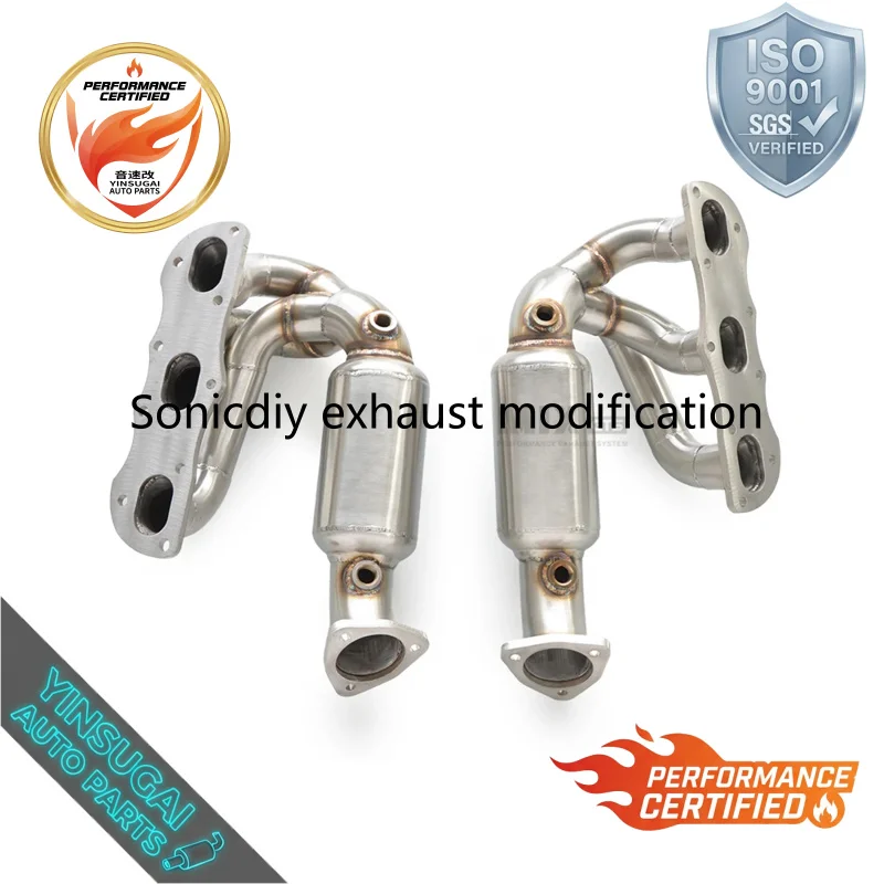 Cuski High Performance Bolt-On Racing Exhaust System For Porsche 981 Cayman/Boxster 3.4L 2012-2015 Simple Installation