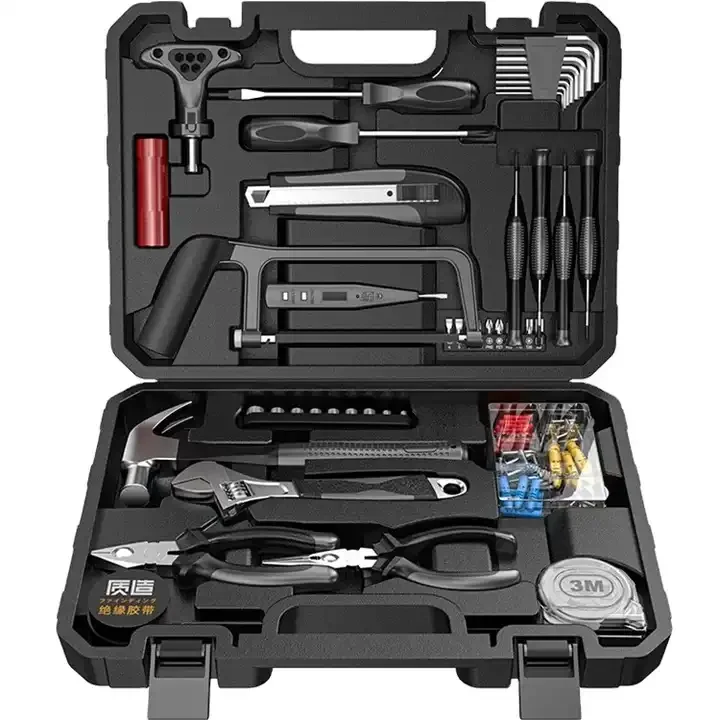 15 Pieces Repair Tool Household Toolbox Set Portable Box Hard Set Tools With Case Kit Plastic Toolbox Storage Case