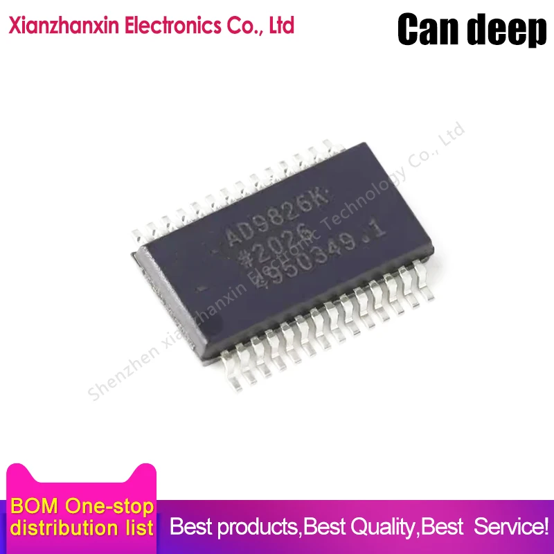 1PCS/LOT  AD9826KRSZ AD9826K AD9826 SSOP-28  Analog to digital conversion chip ADC