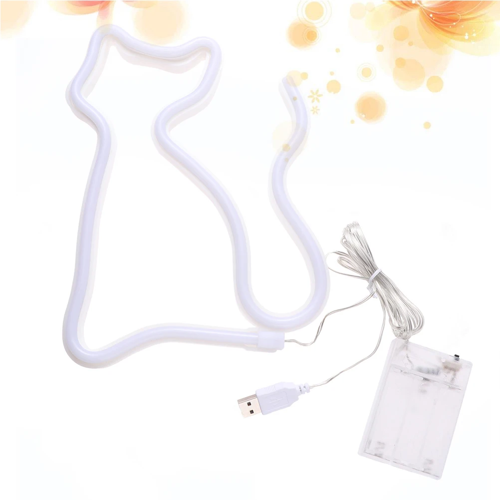 

Lovely Cat Shape Neon Light Night Light Wall Decoration Decor Light for Home Bedroom without