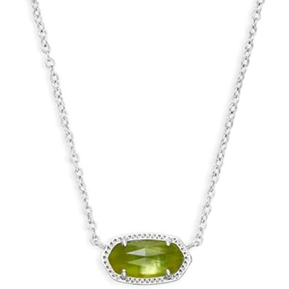 YEEVAA Geometric Peridot Illusion Gemstone Pendant Necklace for Women, Fashion Jewelry, Unique Gifts