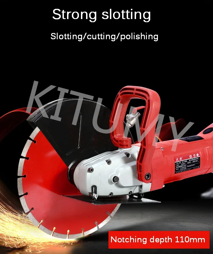 220V 7200W Machine Concrete Cutting Machine + Diamond Saw Blade Multi-function Wall Slotting Machine Electric Slotting