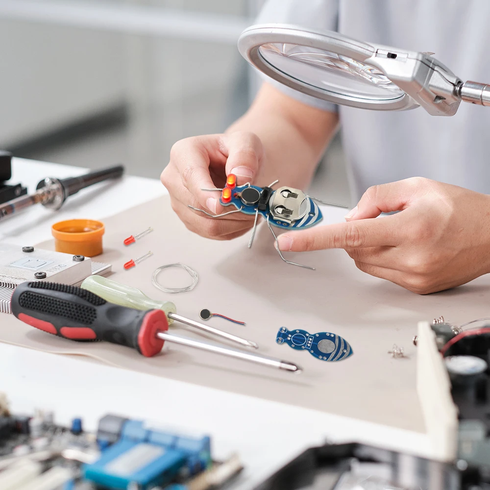DIY アリ昆虫型はんだ付け楽しいキット LED 発光モジュール学生実験親子インタラクション手作りギフト