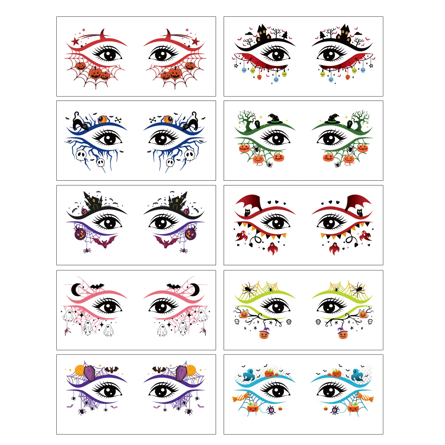 

Наклейки для татуировок с углами глаза, экологически чистые наклейки для татуировок на Хэллоуин, одноразовые наклейки для татуировок, жуткие для трюков или тушения