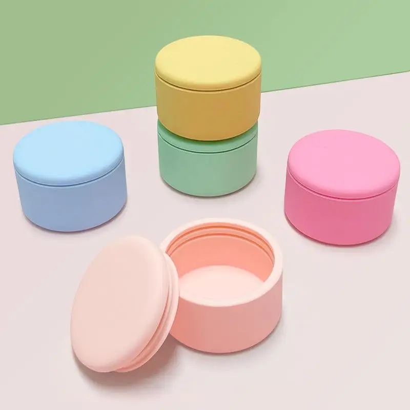 

Портативные силиконовые дорожные банки на 20 мл с крышкой, косметические баночки для крема для лица и тела, мини-футляр для кремовой пудры для ювелирных изделий для путешествий