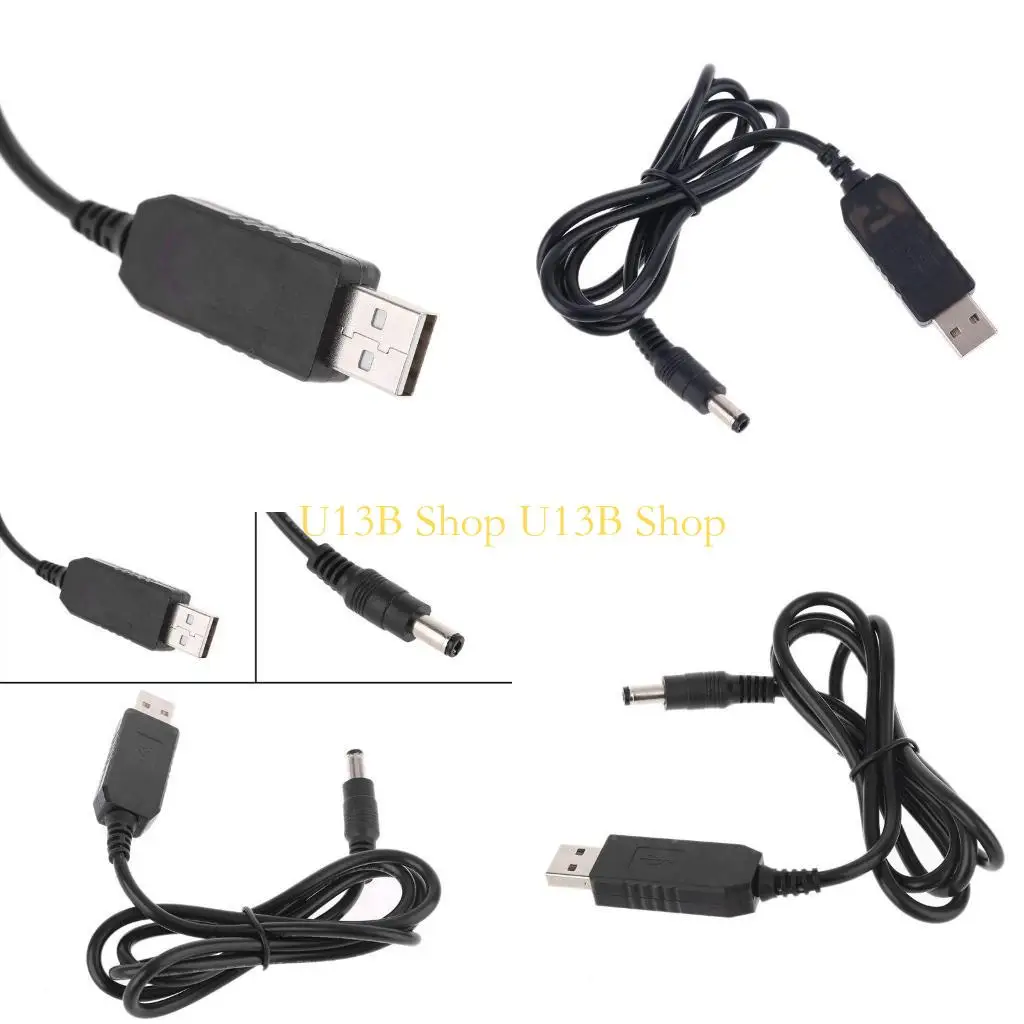 U13B USB To for DC 12V 1.5A 5.5x2.1mm Cable Power Line For Router LE