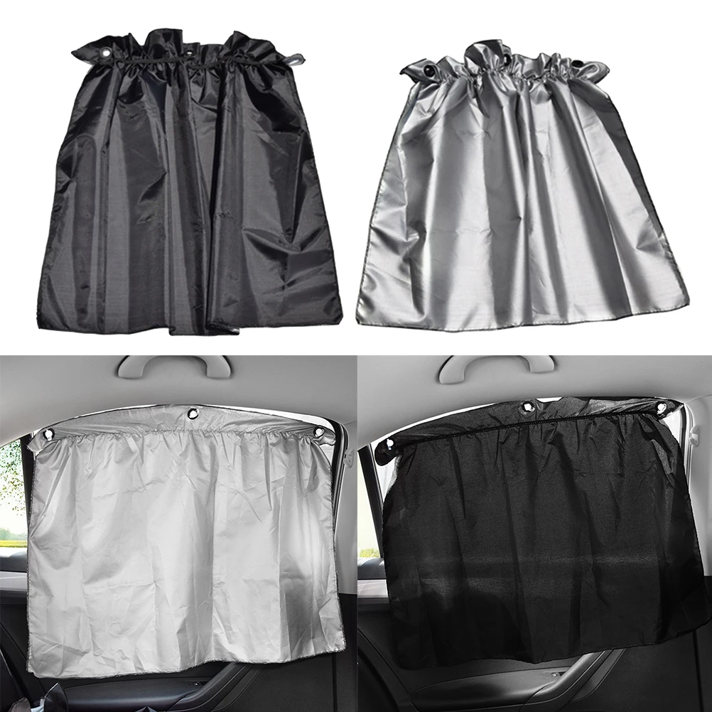 

2pcs Car Window Shades Auto Sunshades Suction Cups Uv Heat Block Sunlight For Kids Pets Privacy Protection Easy Install