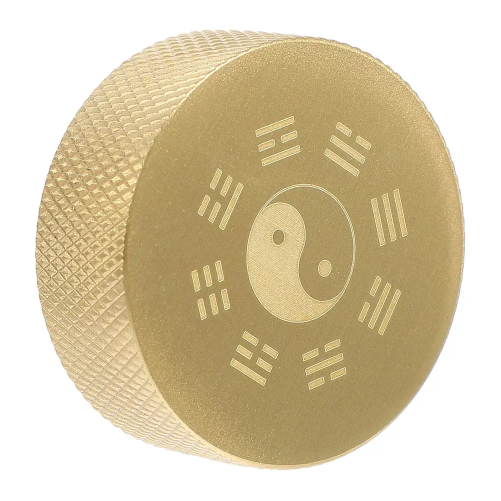 

Small Round Copper Paperweight Elegant Vintage Finish Clear Stereoscopic Detail Calligraphy Paper Weight Desktop Decor Office