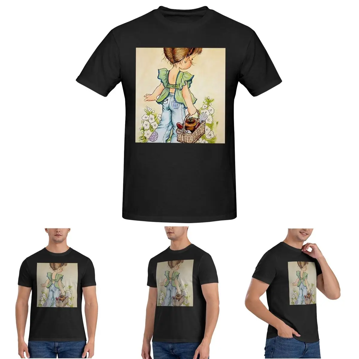 

Kawaii Sarah Kay T-Shirt for Men Cotton Oversized T Shirts Men's Tees Short O-Neck Summer Clothes Tops S-6XL