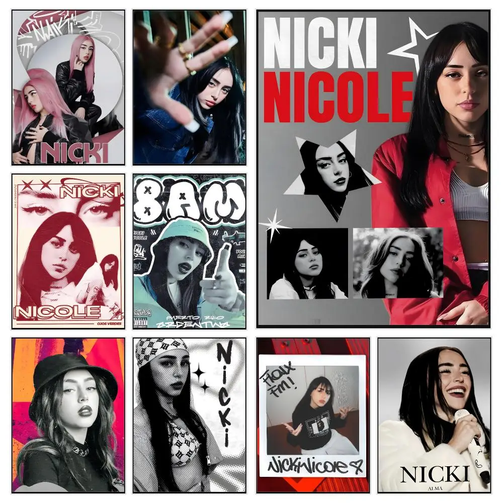 Latin Rapper N-nicki Nicole Poster Modern Luxury Wall Poster Home Decor Space Enhancer