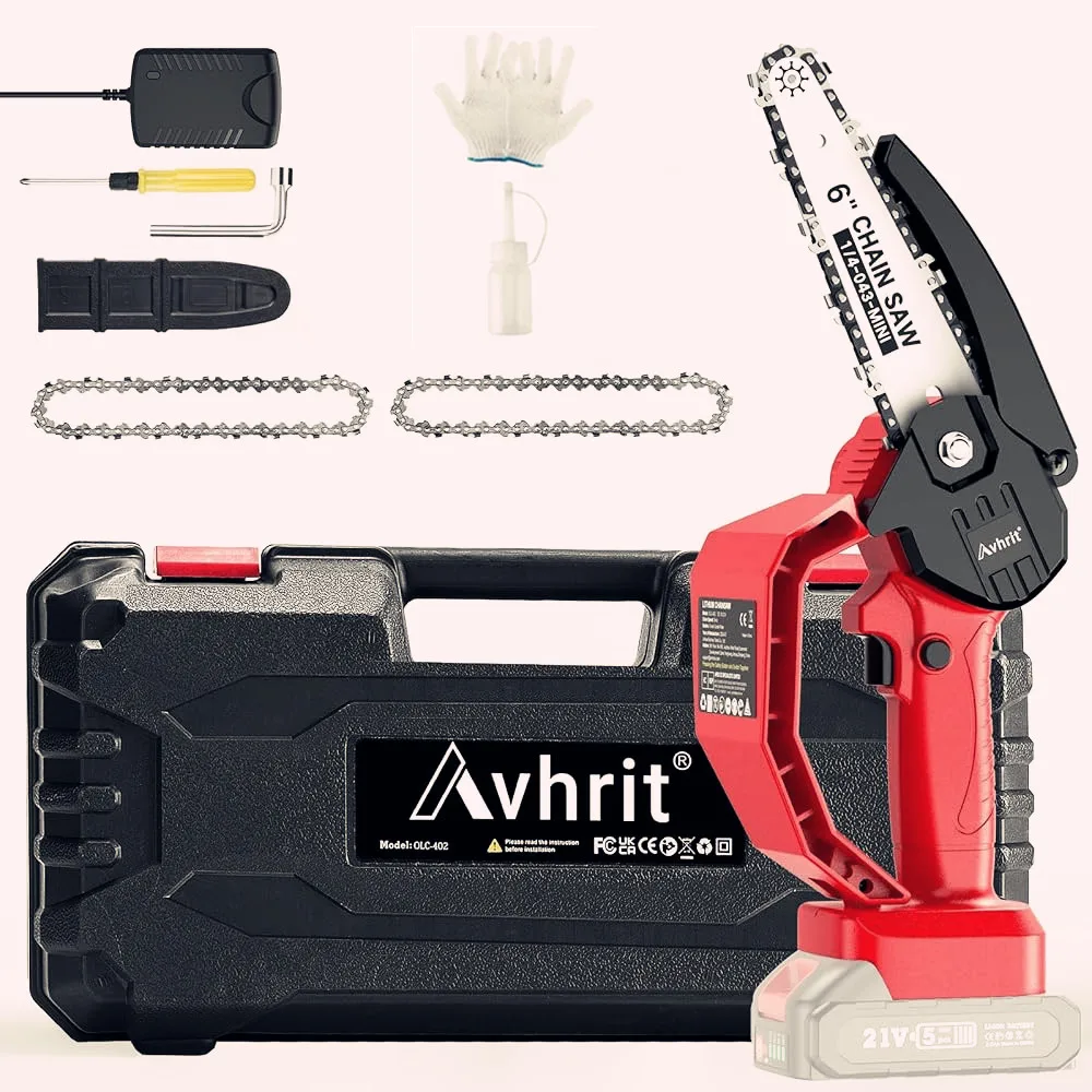Cordless 6 Inch Mini Li-Ion Electric Chainsaw One Hand Portable Electric Saw Fit For 18V Makita Battery Pin