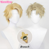 High Quality Anime Synthetic Loid Forger Cosplay Wig 30cm Siad Part Wigs And Brooch Heat Resistant Hair Halloween Party New Wigs