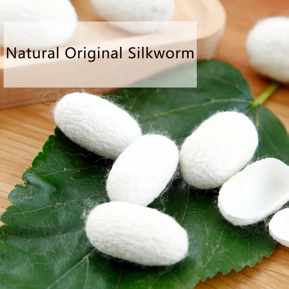 100Pcs Silkworm Balls Purifying Whitening Exfoliating Scrub Blackhead Remover Face Washing Natural Silk Cocoons Facial Skin Care