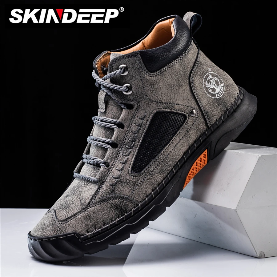 

Men's Fashion Casual Shoes Leather Ankle Boots British Style Short Boots Men Comfortable Driving Shoes Large Size Oxfords Shoes