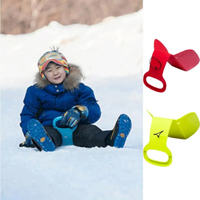 Snow Board Foldable Snow Board Heavy Duty Sand Sleds Winter Toys Double Sided Snow Slider with Handle for Snow Grass