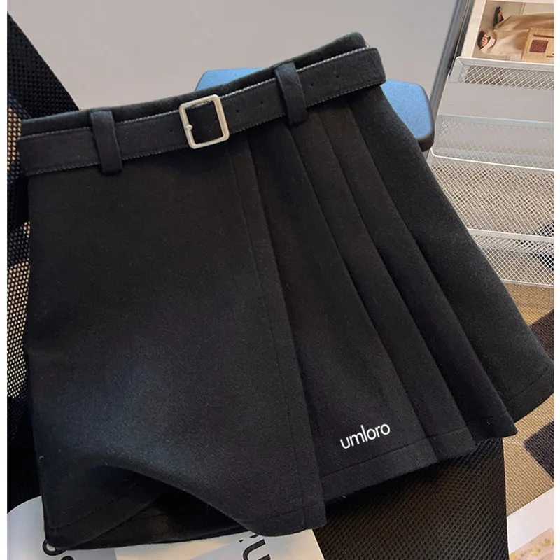 골프스커트 Golf Belt Anew Women's Golf Wear Autumn Winter 2024 Korean Golf Skirt Fashion Mao A-line Pleated Skirt Women Golf Clothing