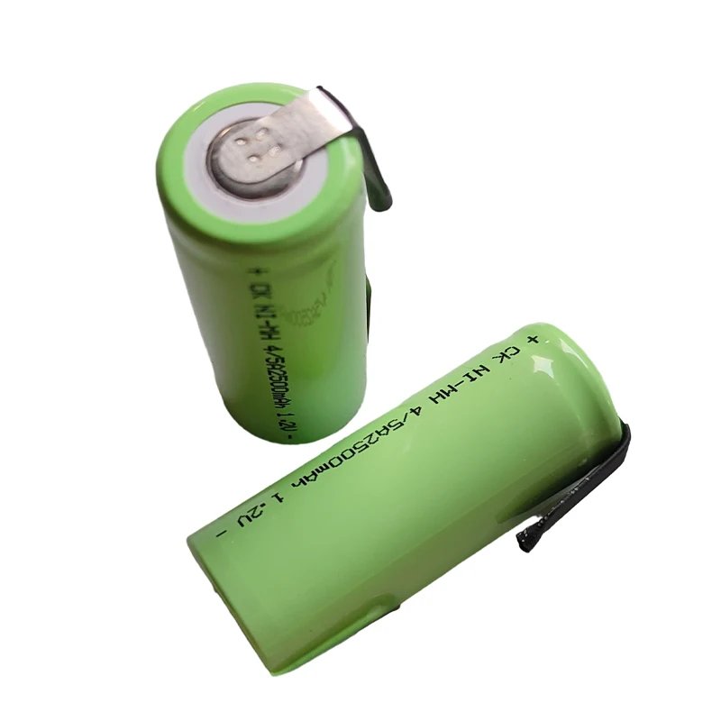 Akumulator 1.2V 2500mAh 4/5A NI-MH 17430 4/5 A z zakładkami spawalniczymi do szczoteczki elektrycznej Braun Oral-B 17*43mm