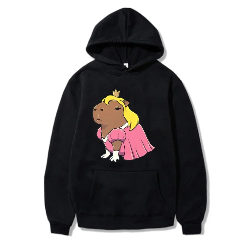 Hot Winter Kawaii Capybara Hoodies Women Pullovers Korean Fashion Printed Men Sweatshirt Aesthetic Tops Long Sleeves for Girl